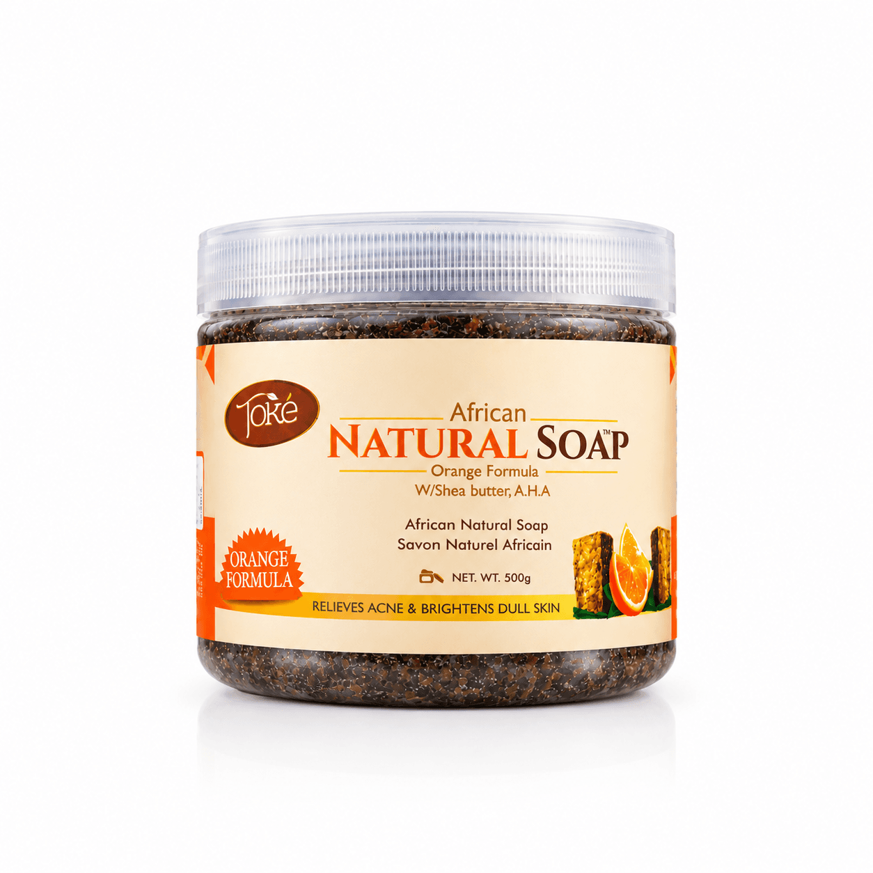Toke Natural soap (Orange  solid Cup soap) with AHA